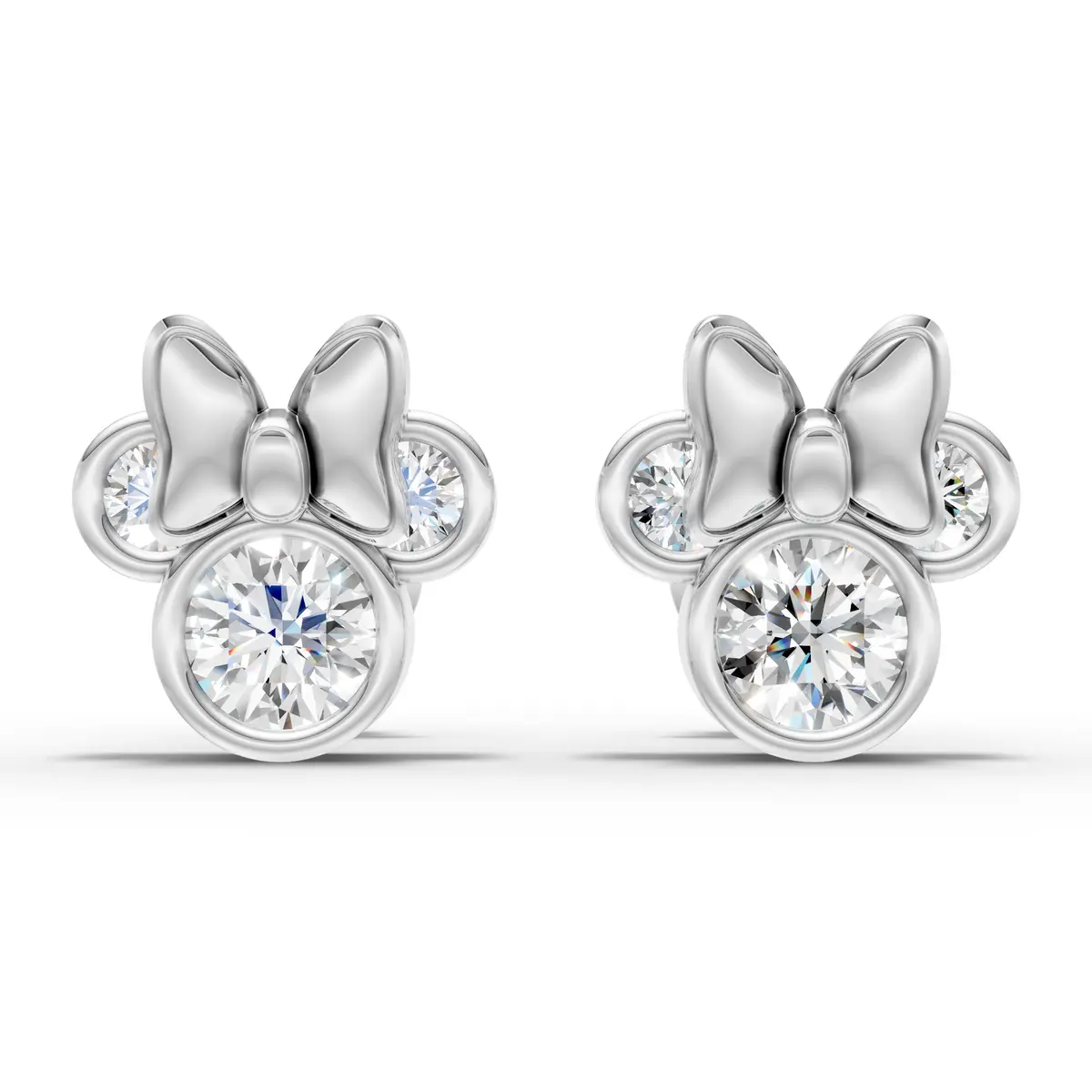 Diamond Bow Stud Earrings